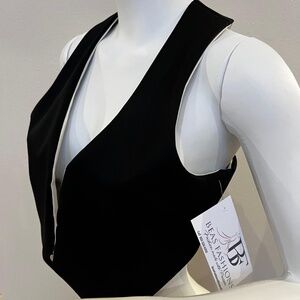 Black cotton vest